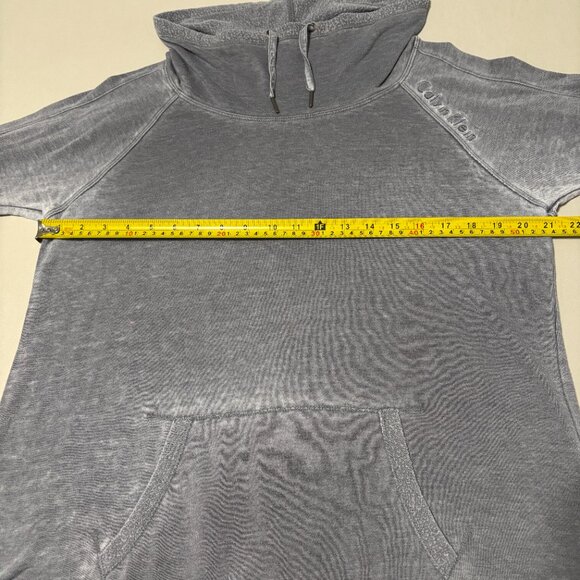 Calvin Klein Gray Cowl Neck Pullover Sweatshirt M Distressed Grunge Soft Knit - Picture 14 of 16